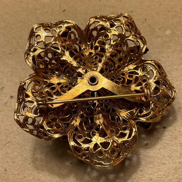 Glass brooch from 60’s - Picture 2 of 3